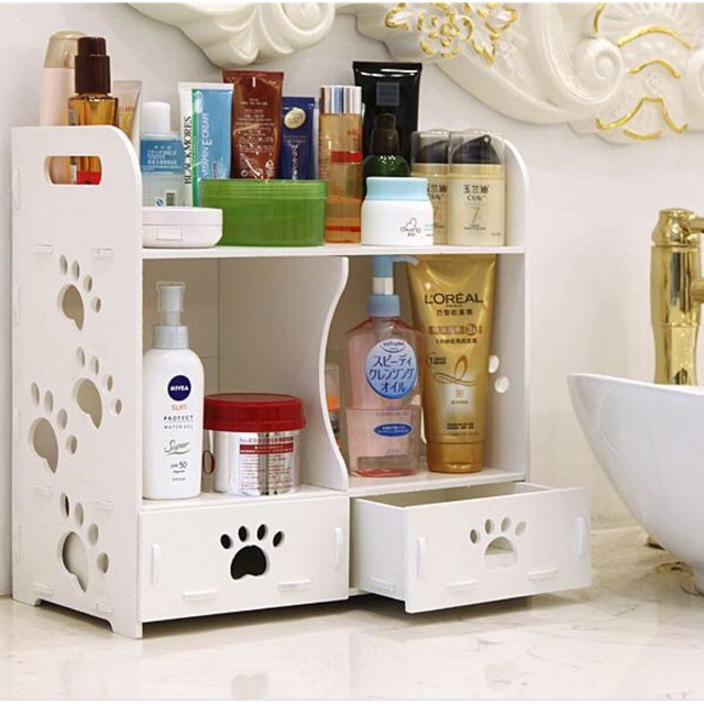 Kệ mỹ phẩm gỗ chân chó siêu đẹp