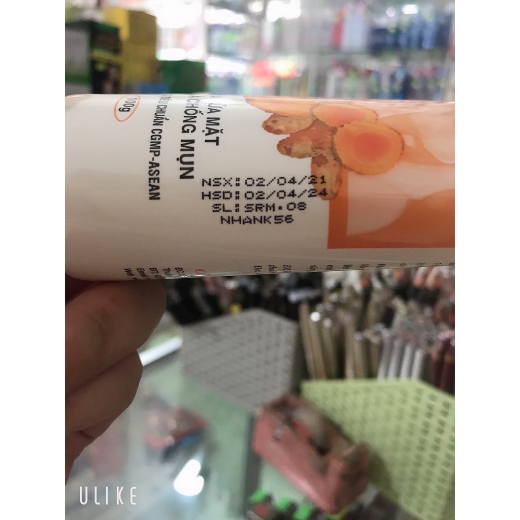 Sữa rửa mặt mụn- chống mụn nghệ 100g