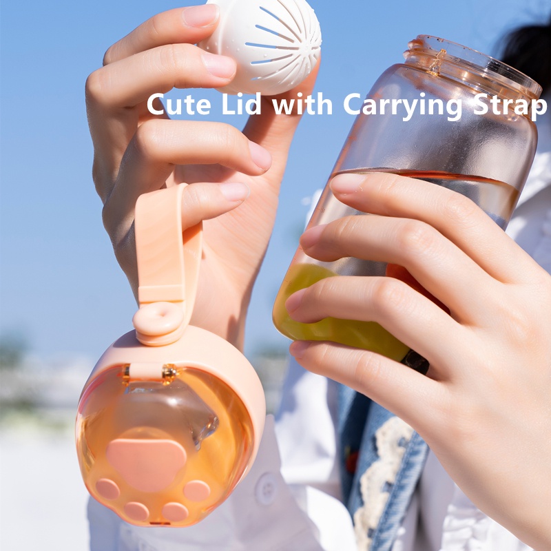 Bình đựng nước trái cây Diller D45 (350ml) không chứa BPA có nắp đậy chống tràn