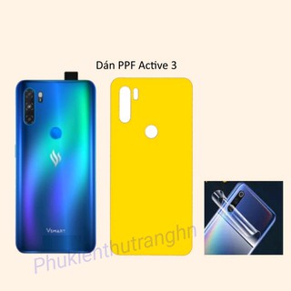 Dán PPF Vsmart Active 3 mặt sau trong suốt siêu dính - tự phục hồi vết xước - tặng kèm miếng gạt dán