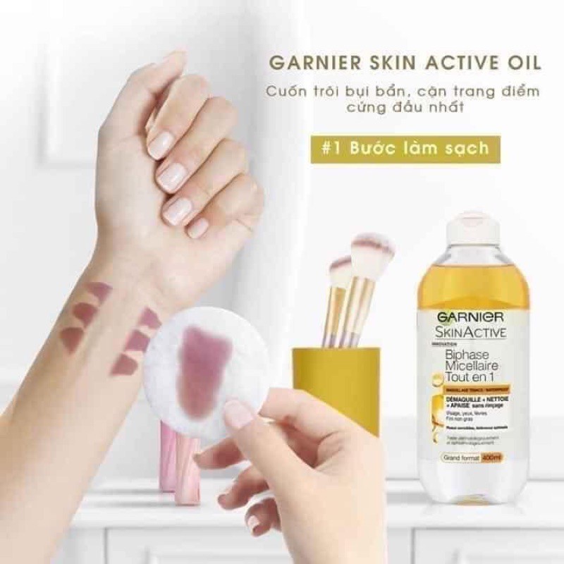 Nước tẩy trang Garnier vàng 400ml chuẩn chính hãng bản Pháp | BigBuy360 - bigbuy360.vn