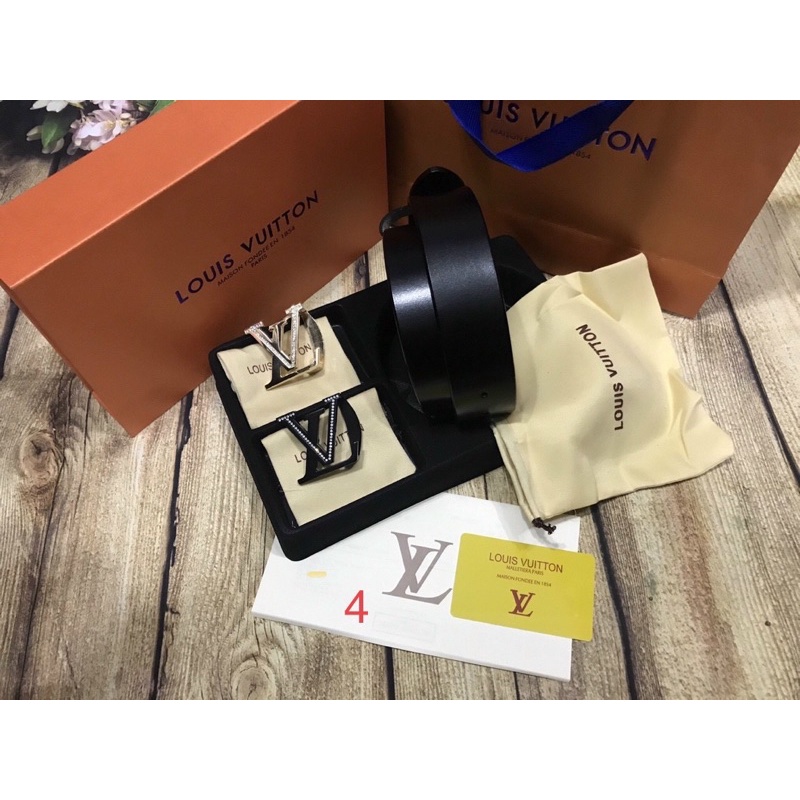 Thắt lưng lv nam da cao cấp 2 mặt đúc nguyên khối hàng SPF.