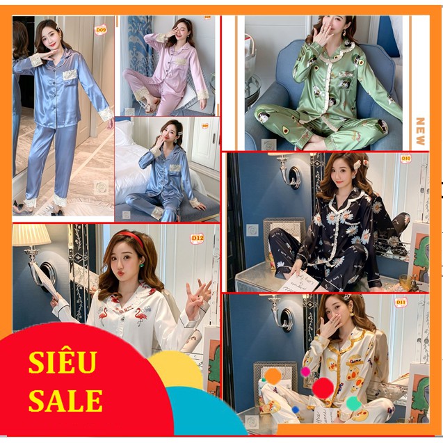 Pijama Lụa Dài Tay Cao Cấp D3