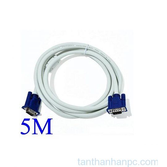 Dây VGA 5M trắng chuẩn 3+5