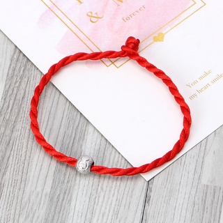 Vòng Tay Bện Dây Đỏ May Mắn