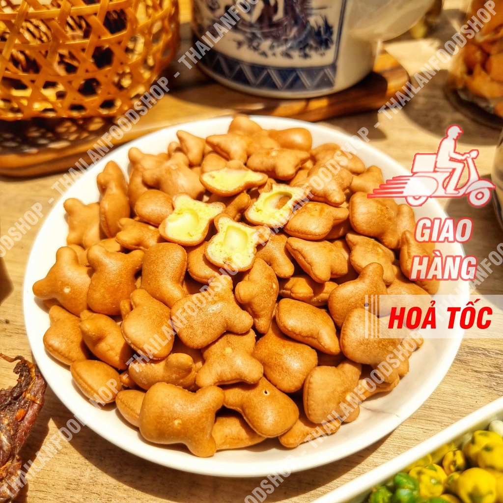 Bánh Gấu Vỏ Cafe Nhân Kem Socola Hiệu Moringa Hộp 500gr