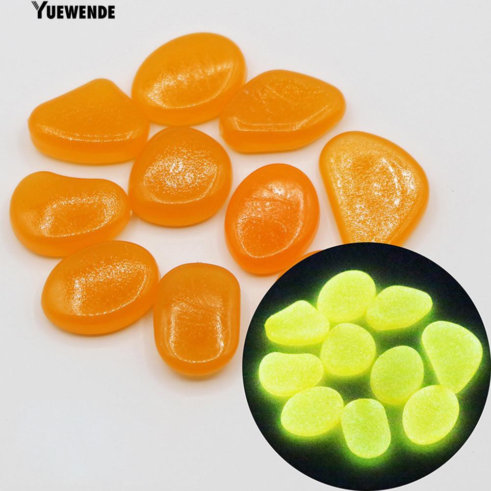 Bộ 100 viên đá cuội phát quang dùng trang trí hồ cá