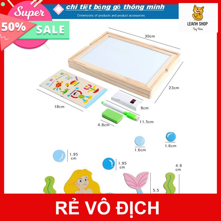 Đồ Chơi Giáo Dục Bộ Tranh Ghép Nam Châm 2 Mặt Bằng Gỗ Cho Bé Sáng Tạo