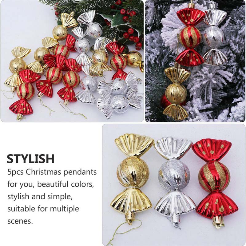 Set 5 phụ kiện treo trang trí cây thông noel