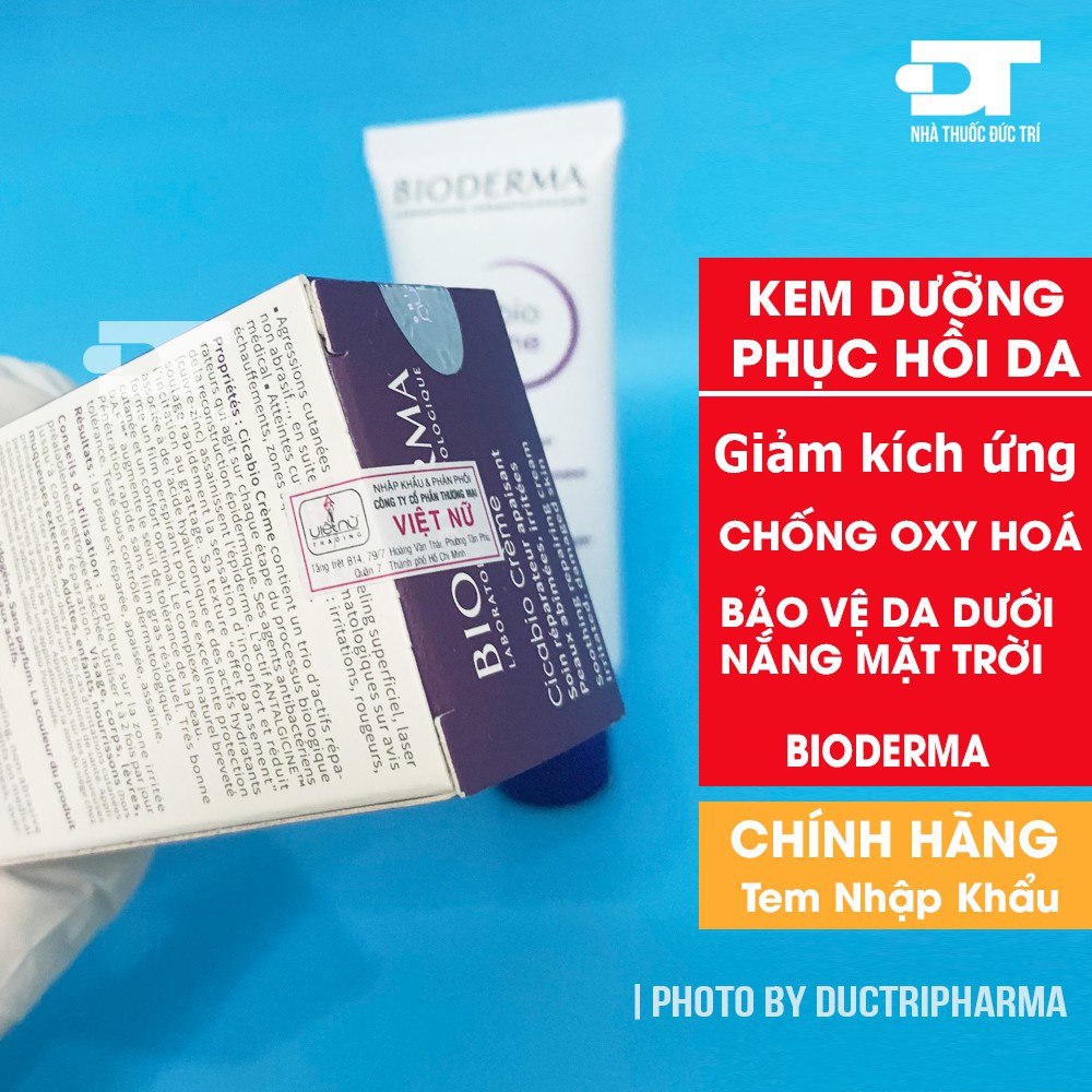 Kem dưỡng phục hồi và làm dịu da Bioderma Cicabio Cream 40ml