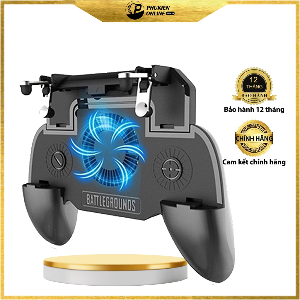 Tay Cầm Chơi Game FLOVEME PUBG ROS, FF/Liên Quân Mobile Cao Cấp kiêm Quạt Tản Nhiệt Kiêm Sạc 2000MAh