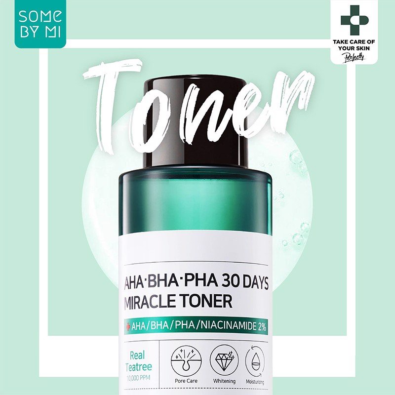 Nước Hoa Hồng Giảm Mụn, Se khít lỗ chân lông Some By Mi Miracle Toner AHA- BHA-PHA 30 Days 150ml