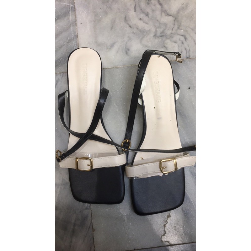 Sandal mũi vuông ulzzang Dorae tôn dáng 3 phân