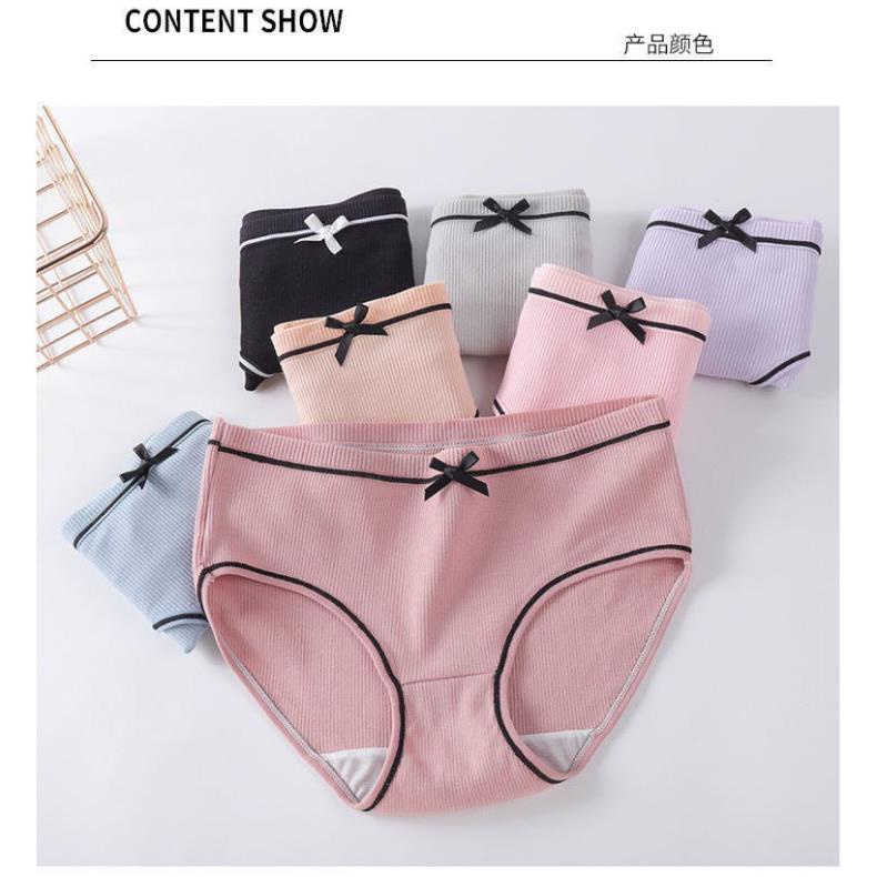 Quần Lót Nữ Tăm xuất Nhật Viền Kẻ Phối Nơ - LADY