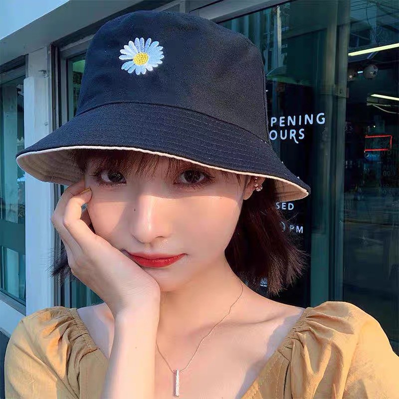 Mũ bucket Vamino 2 mặt hoa cúc nhiều màu nam nữ phong cách MD07