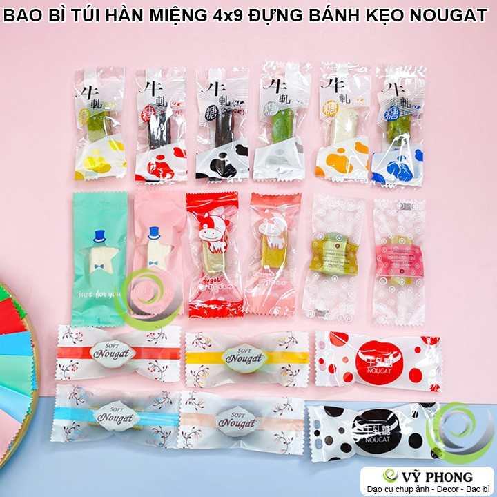 [PART 2] TỔNG HỢP BAO BÌ TÚI NHỰA HÀN MIỆNG ĐỰNG BÁNH KẸO NOUGAT NHIỀU MẪU MÃ LÀM QUÀ TẶNG KẸO ĐẬU PHỘNG BBK-4x9cm