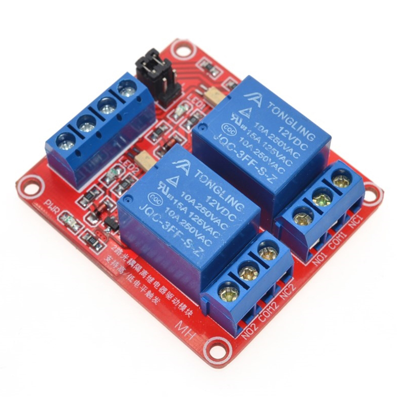 Mô Đun Rơ Le Cách Ly Quang DC 12V 2 Kênh H / L Cho Arduino