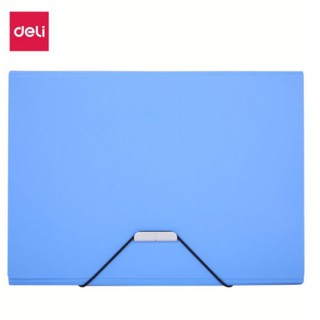 Cặp tài liệu 6 ngăn deli 5554- xanh dương