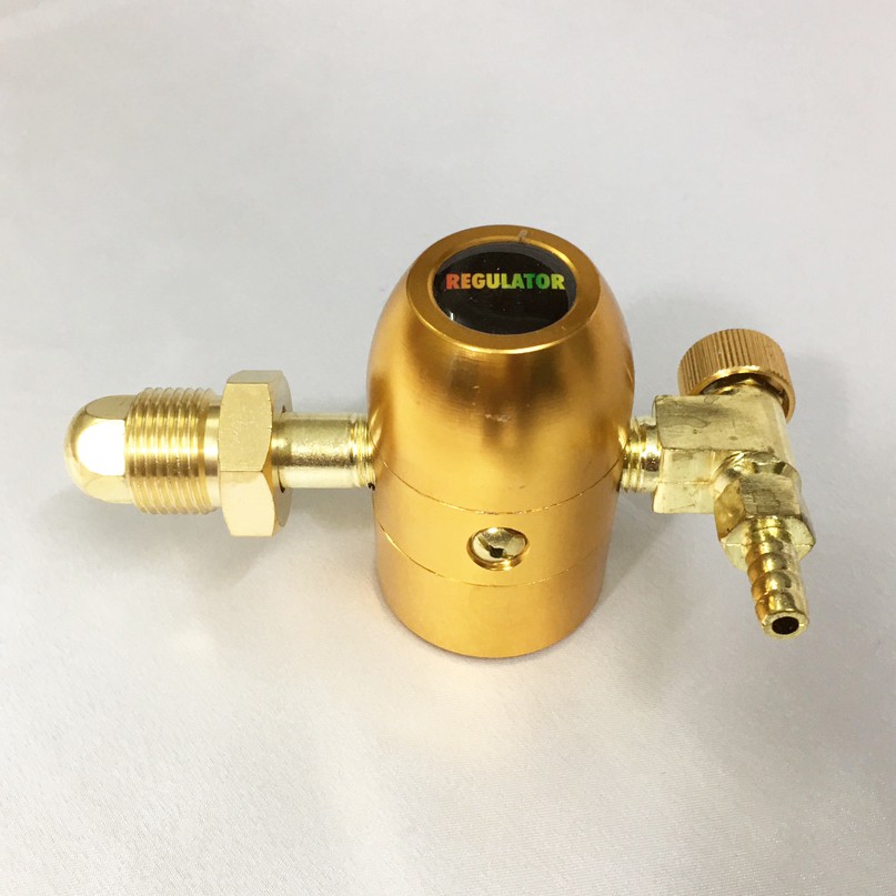 Đồng hồ tiết kiệm khí Argon 2001 ren ngoài giắc bắt bình khí bằng đồng