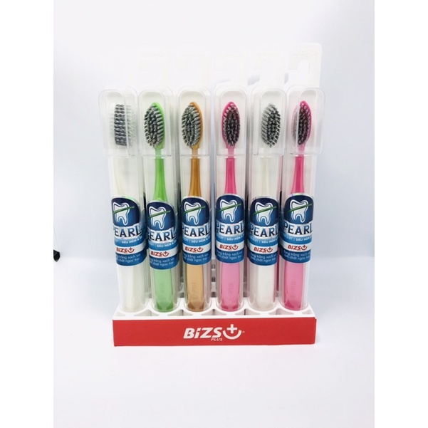Bàn Chải Đánh Răng Bizs+ Tinh Chất Ngọc Trai/Carbon bị Siêu Mềm/ Zhenshine