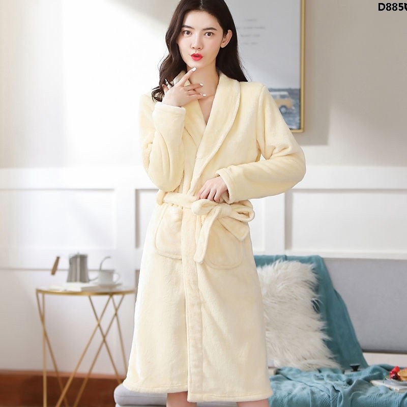 Áo choàng tắm vải bông dày thời trang thu đông cho các cặp đôi