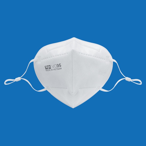 Hộp khẩu trang VG95 thiết kế 3D tiêu chuẩn KN95 kháng khuẩn, nút chỉnh quai tai -Chính hãng VG Healthcare - Hộp 30 chiếc