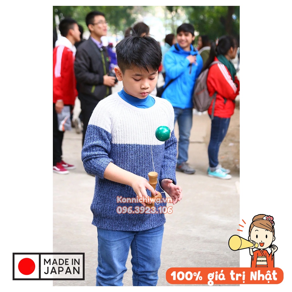 Đồ chơi tung bóng KENDAMA size nhỏ - Trò chơi truyền thống Nhật Bản giúp tăng sự khéo léo, tính kiên nhẫn