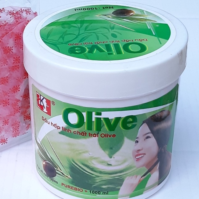 Kem hấp dầu ủ tóc Olive 1000ml phục hồi tóc khô và hư tổn