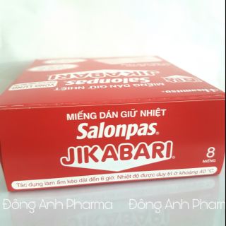 Miếng dán giữ nhiệt Salonpas JIKABARI (hộp 8 miếng) - Đông Anh Pharmart