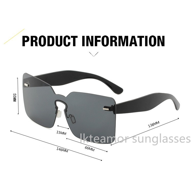 Kính mát gọng vuông màu kẹo ngọt thời trang cho nam và nữ