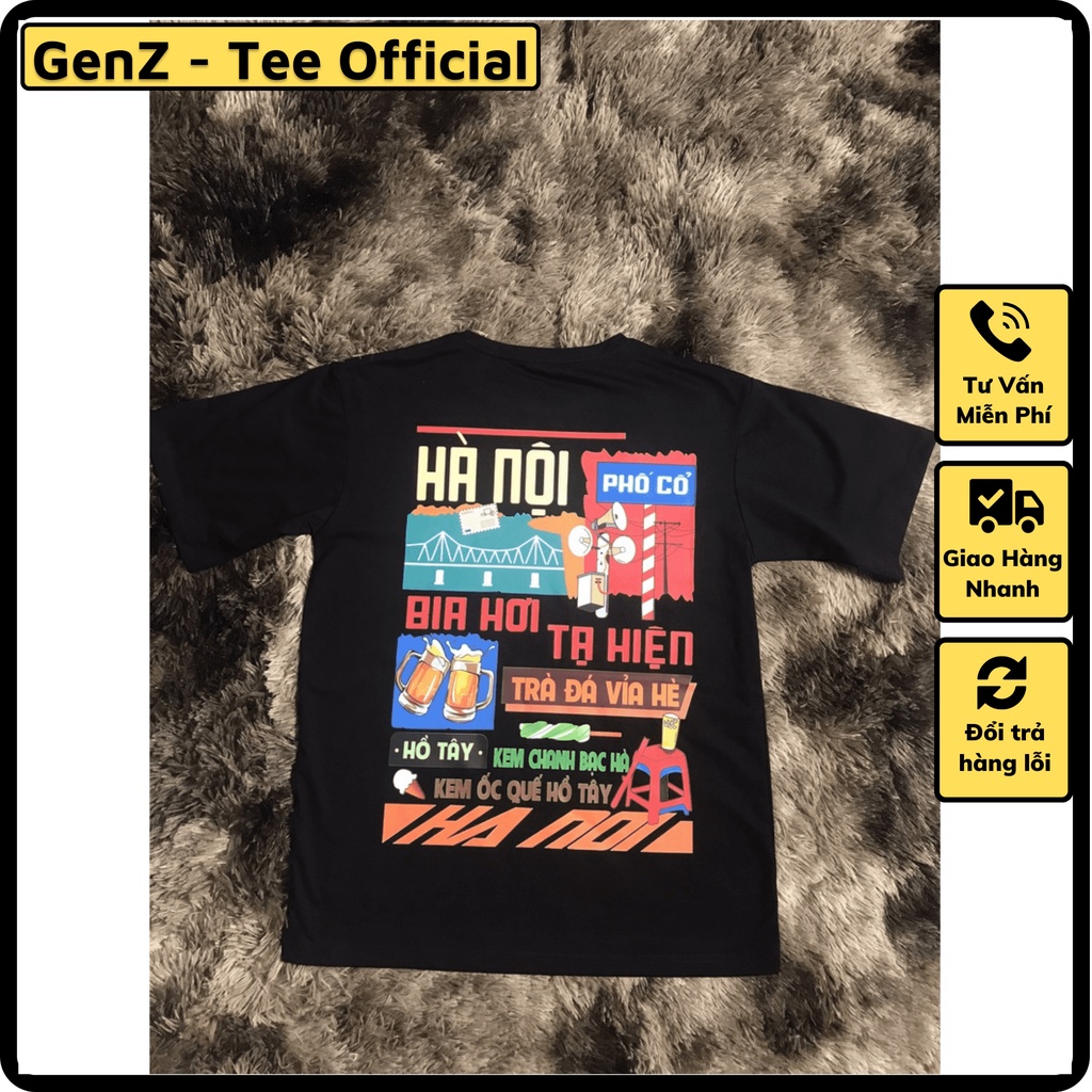 Áo Thun Local Brand Hà Nội 1, Áo 63 Tỉnh Thành Nam Nữ Form Rộng Unisex Genz Cá Tính