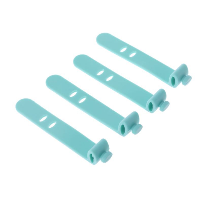 ❤❤ 4pcs/set Silicone Strips Earphones Storage Tape Soft Wire Headphone USB