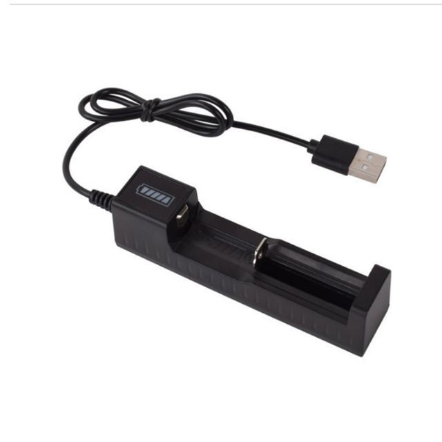 Bộ sạc nhanh pin 18650 14500 16340 USB thông minh 1 ngăn