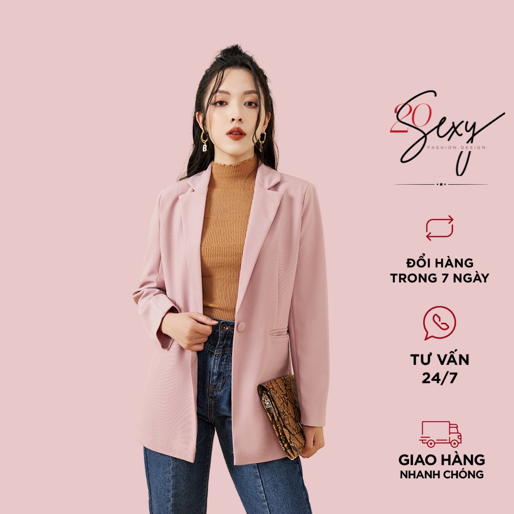 Áo vest nữ cổ bẻ 20Sexy by 20AGAIN thiết kế thanh lịch trẻ trung chất liệu túytsi cao cấp VBA1218