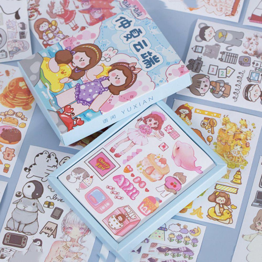 Sticker Dán Trang Trí Sổ Tay DIY Họa Tiết Giấc Mơ Phong Cách Retro