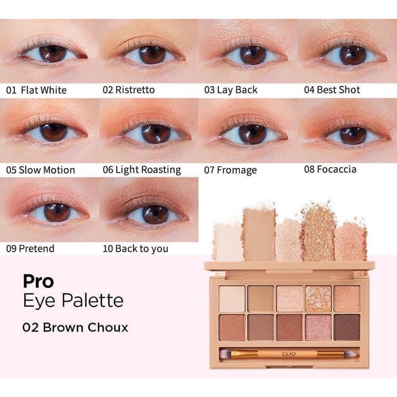Bảng mắt Clio Pro Ere Palette 02 Brown Choux cao cấp
