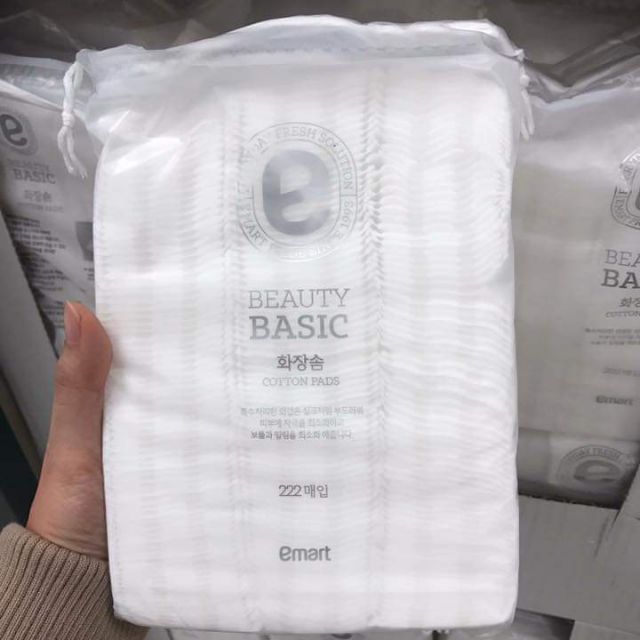 Bông tẩy trang 222 miếng Emart Beauty Basic | BigBuy360 - bigbuy360.vn
