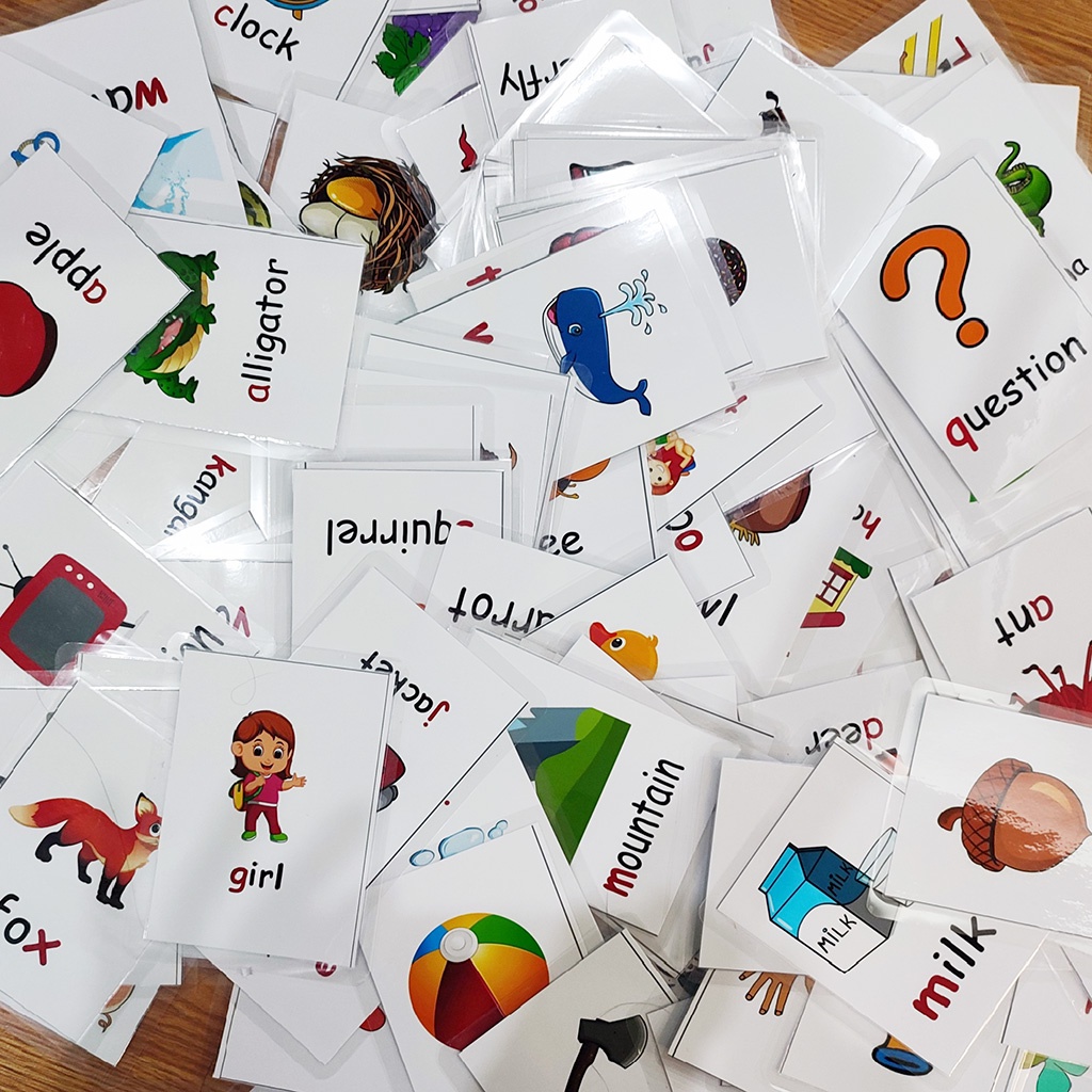 156 thẻ từ vựng chữ cái phonic tiếng Anh
