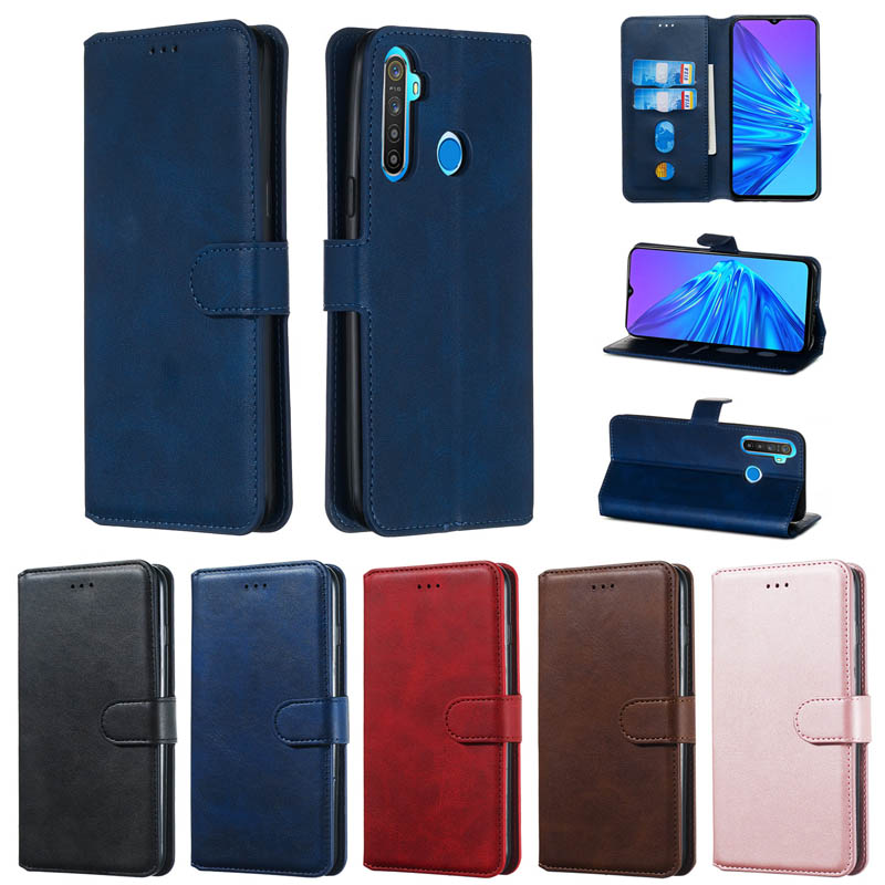 Ốp Lưng Da Nắp Gập Màu Trơn Cho Realme C15 C12 C11 A53 A32 2020 X7 Find X2 Pro | BigBuy360 - bigbuy360.vn