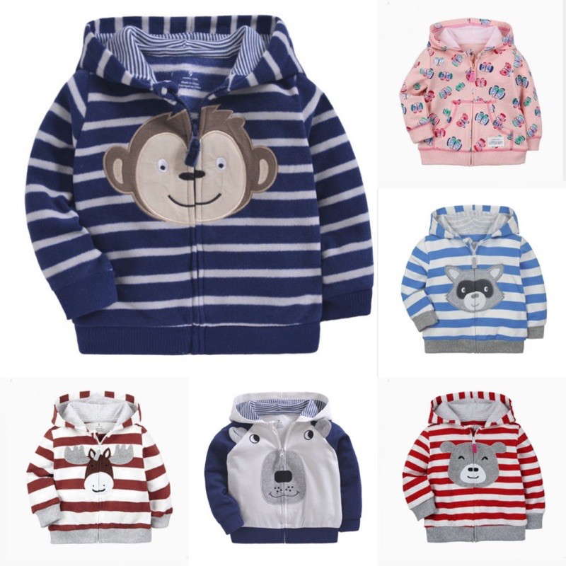 Áo khoác xuất dư mix hãng cho bé ❤️ Áo khoác nỉ da cá nỉ bông❤️ Size 0-5 Tuổi