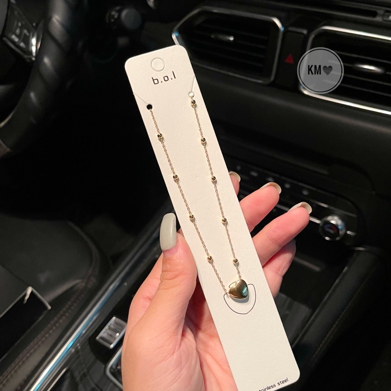 sét ti tan cổ tai trái tim cao cấp không bay màu sang chảnh