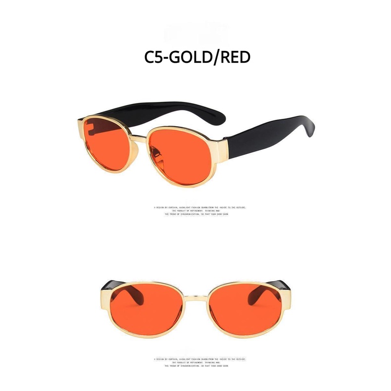 Kính râm thiết kế gọng hình oval phong cách Âu-Mỹ 2021 sành điệu