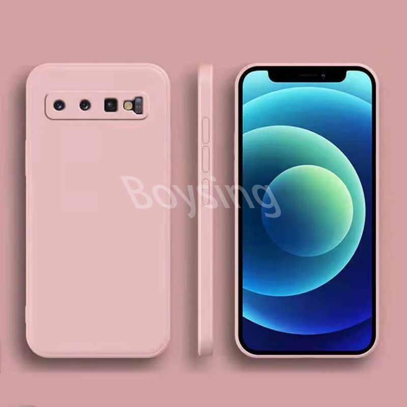 Ốp Điện Thoại Silicon Dẻo Vuông Cho Samsung S8 S9 S10 S10E S10E S20 Plus Ultra