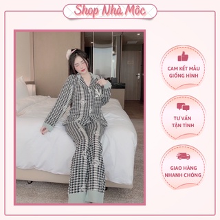 Bộ pizama- bộ lụa xước cao cấp sang chảnh