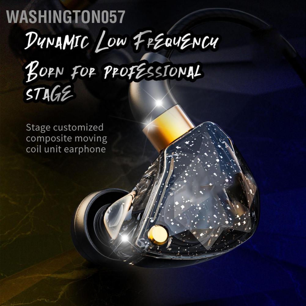 Washington057 Tai nghe trong tai 3 5 mm Ổ cắm Mega Bass Điều khiển bằng dây có mic