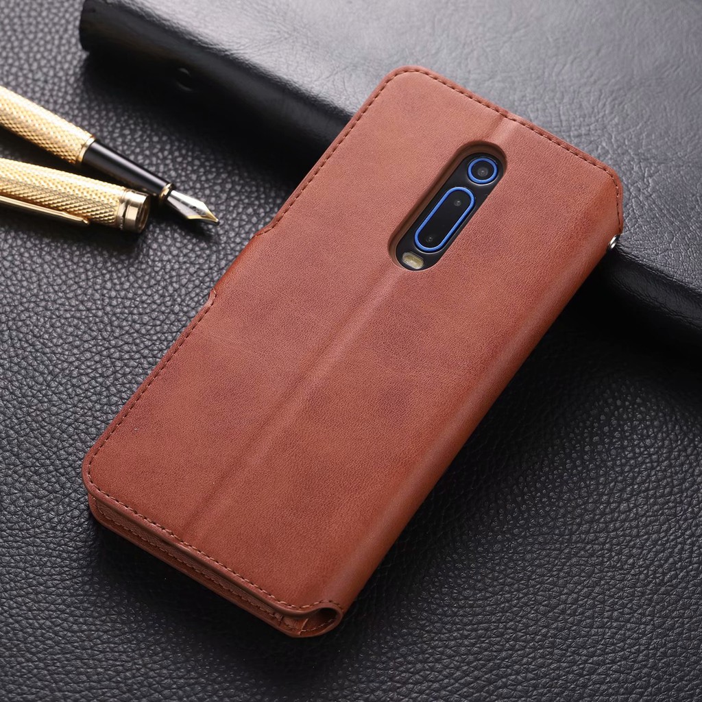 Bao da điện thoại có ngăn đựng thẻ nắp gập từ tính cho Redmi K30 5G K20 Pro Mi 9T / 9T Pro