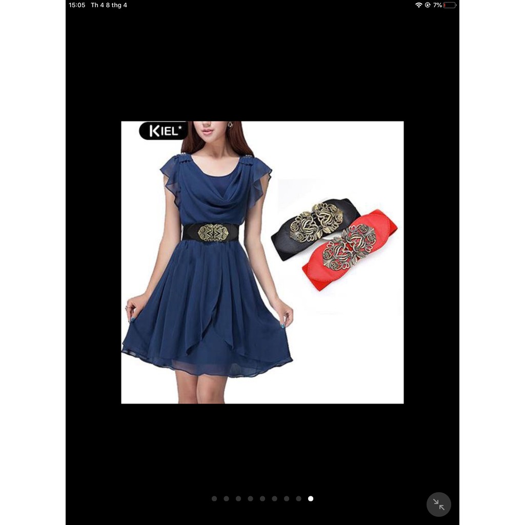 Thắt lưng đai váy cho váy đầm họa tiết