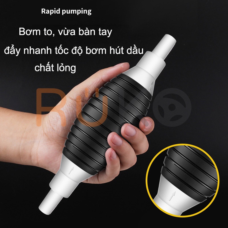 Dụng cụ bơm hút xăng dầu, chất lỏng, hút rượu (ống 1,5m) kèm 2 khoá