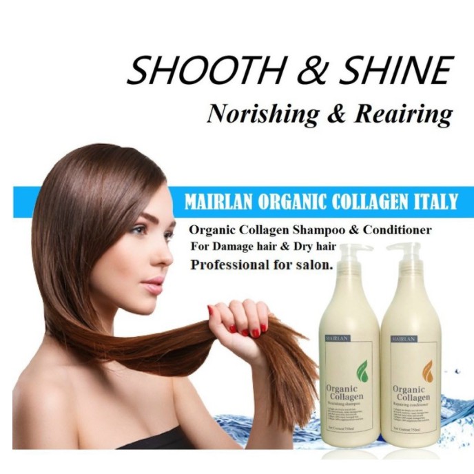 [CHÍNH HÃNG] DẦU GỘI XẢ NGĂN RỤNG CHỐNG XƠ RỐI MAIRLAN ORGANIC COLLAGEN NOURSHING 750ML*2 - 0130 | BigBuy360 - bigbuy360.vn
