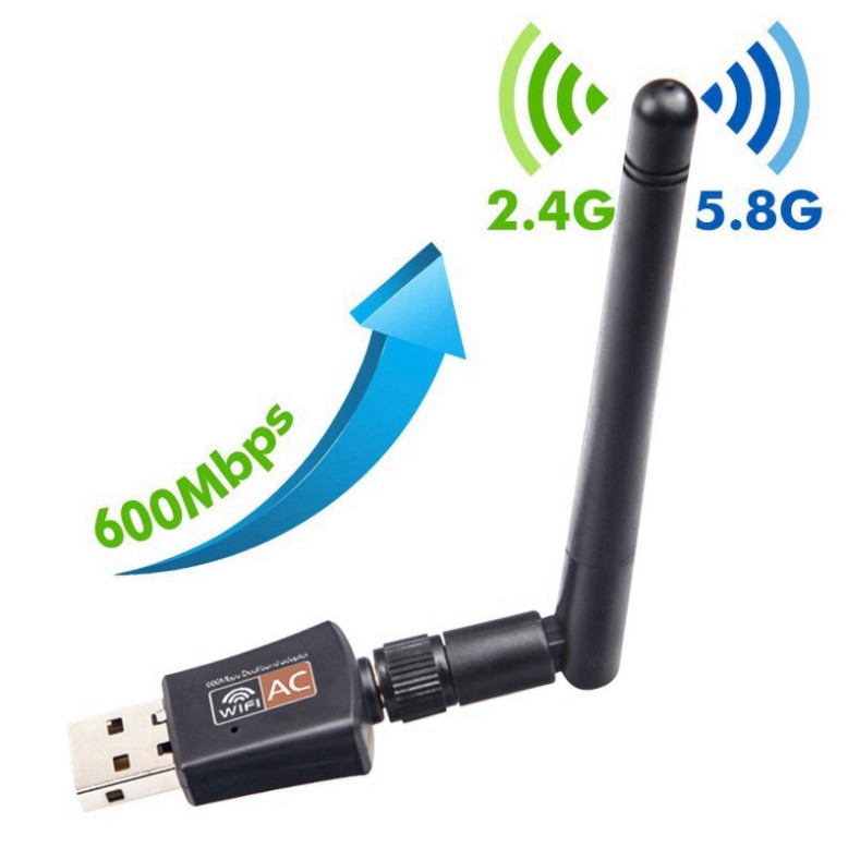 💥  USB wifi thu phát wifi 2 băng tần tích hợp ăngten 0